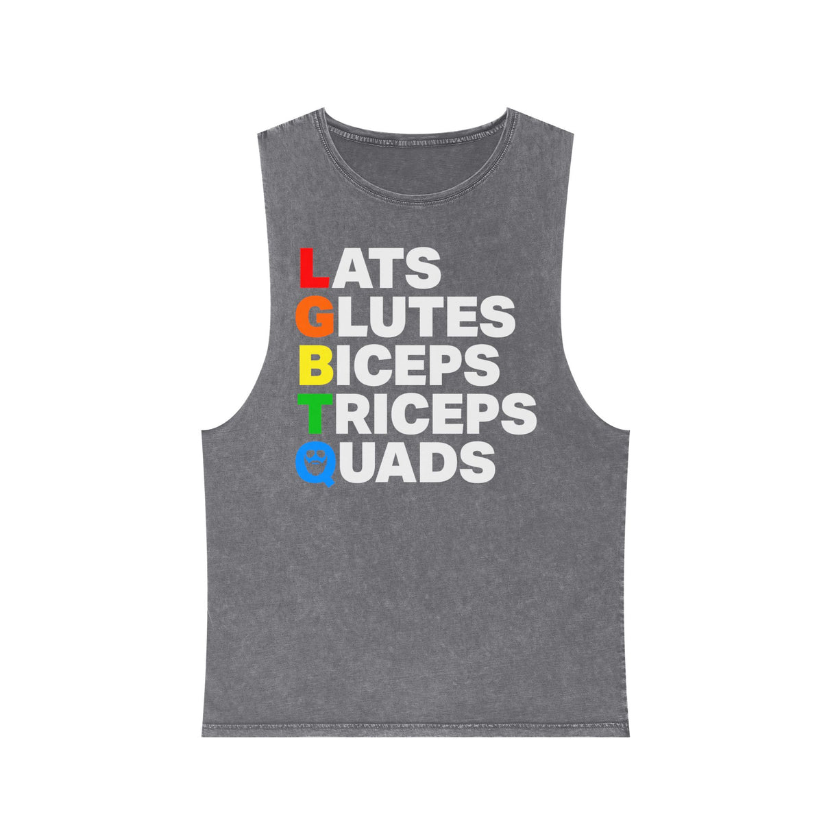 Muscle Alphabet Stonewash Tank Top