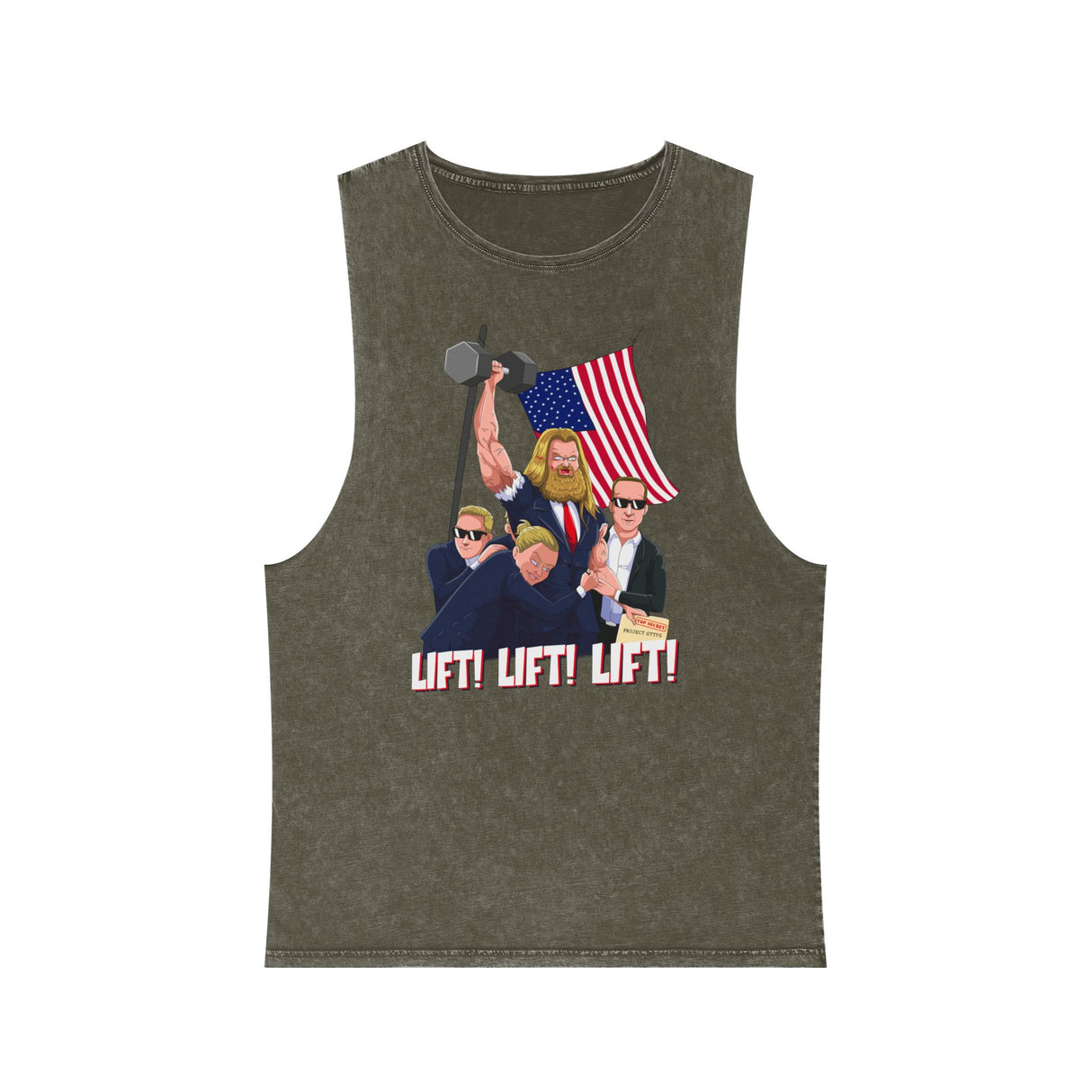 Lift! Lift! Lift! Stonewash Tank Top