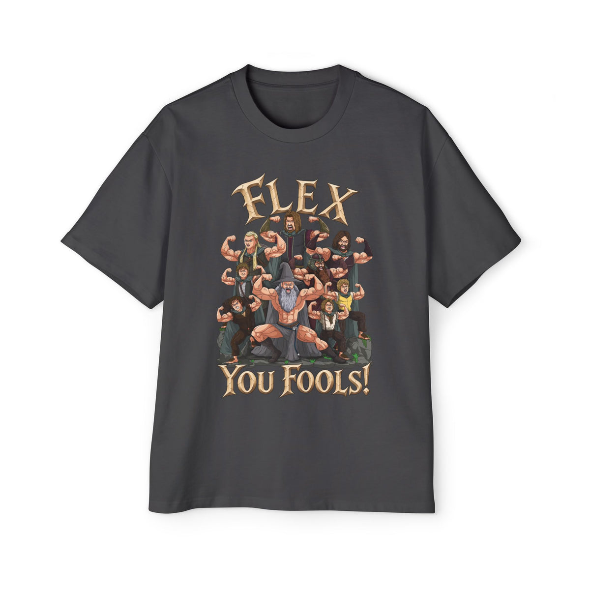 Flex You Fools Heavy Oversized Tee