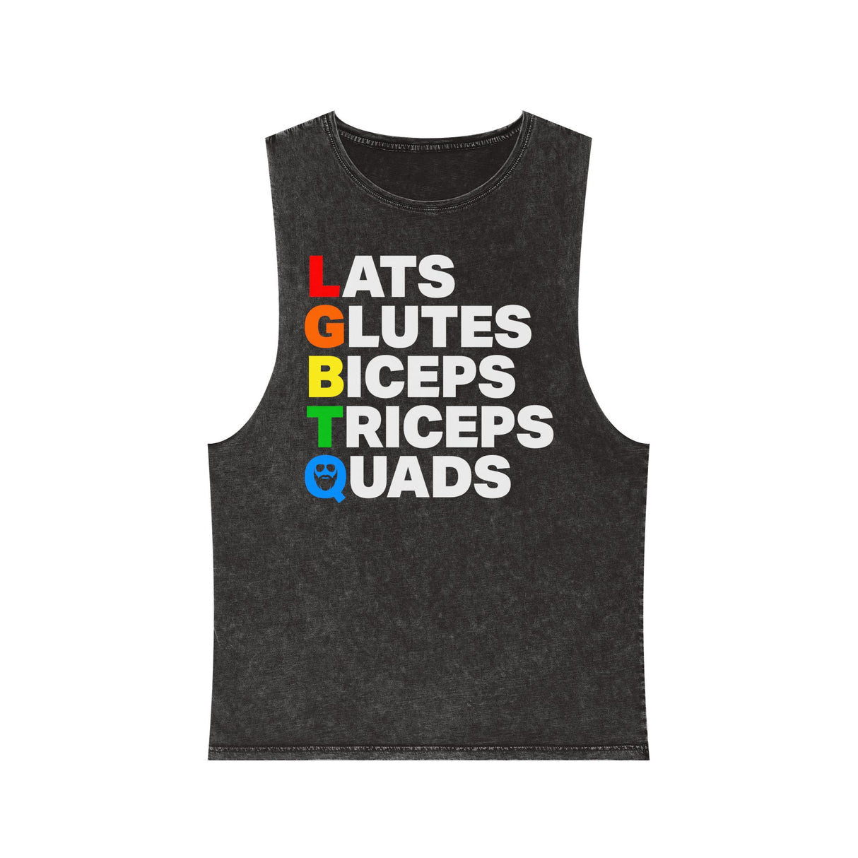 Muscle Alphabet Stonewash Tank Top