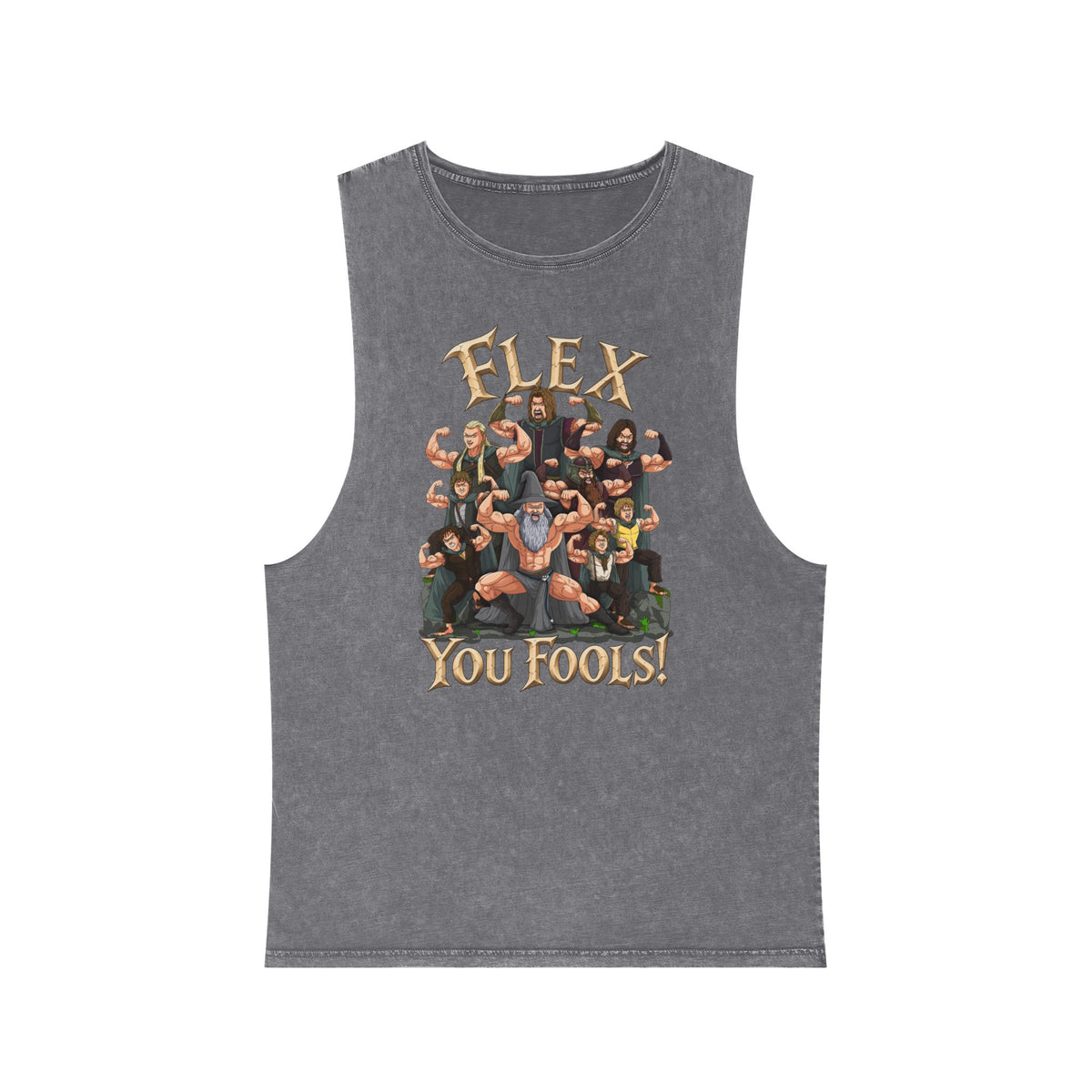 Flex You Fools Stonewash Tank Top