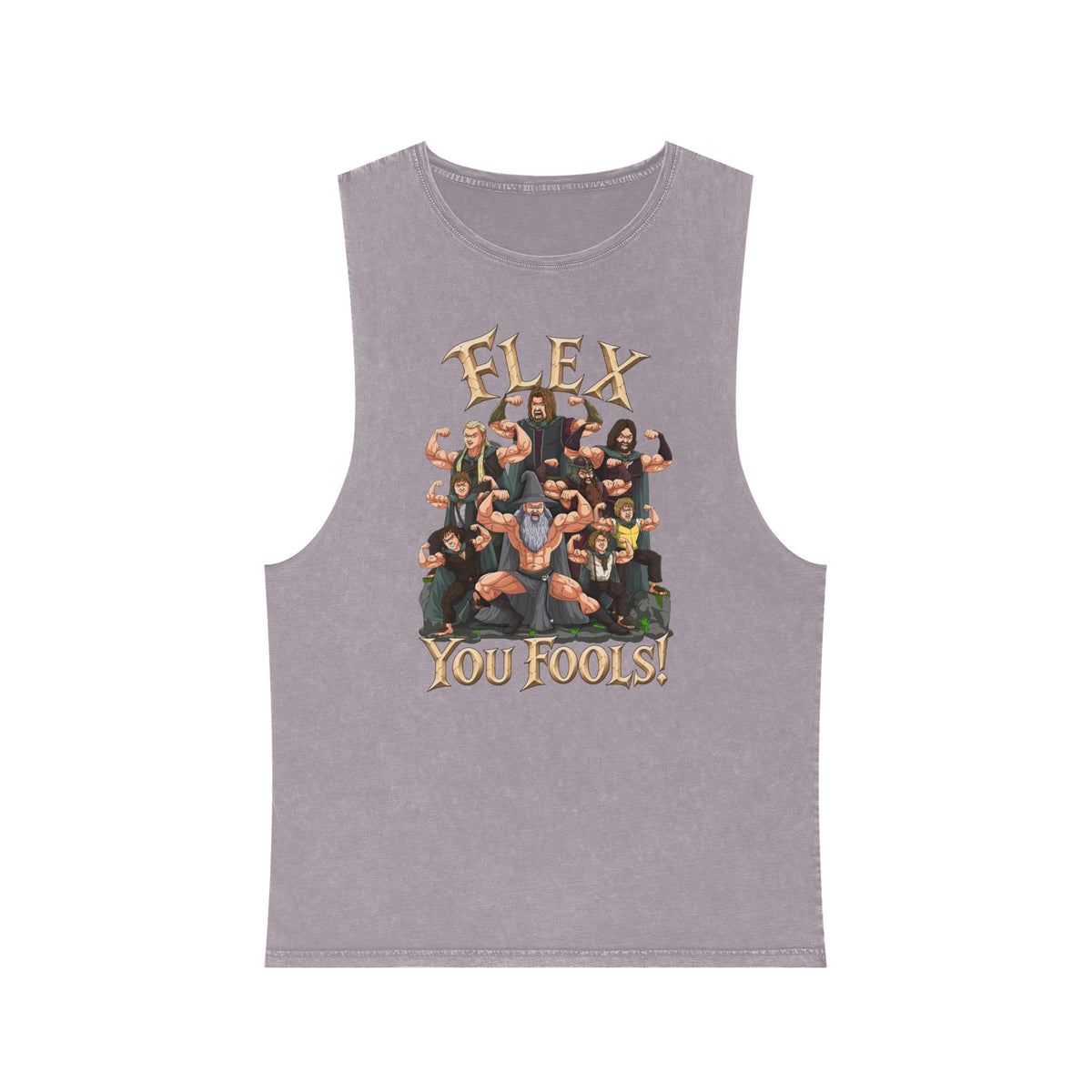 Flex You Fools Stonewash Tank Top