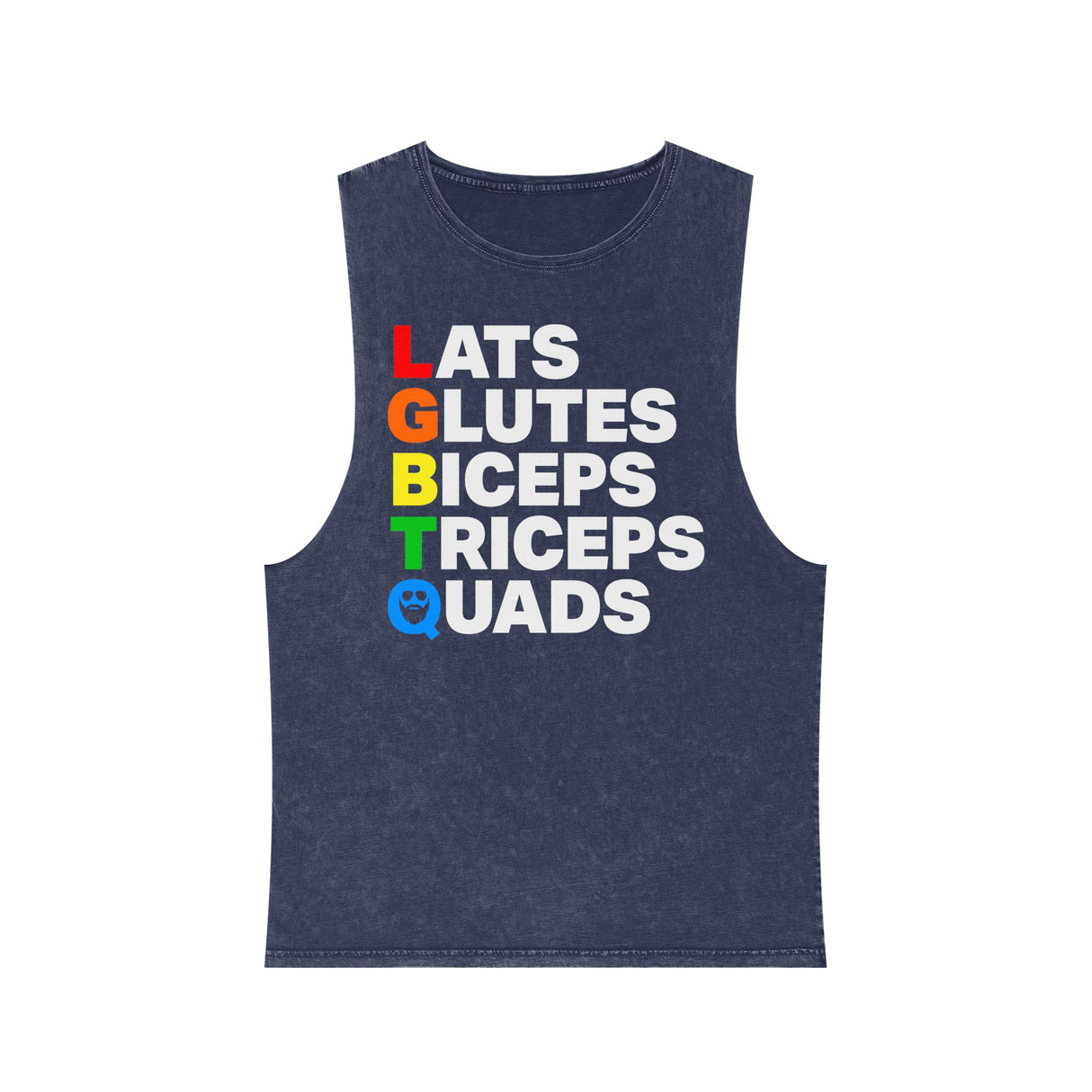 Muscle Alphabet Stonewash Tank Top