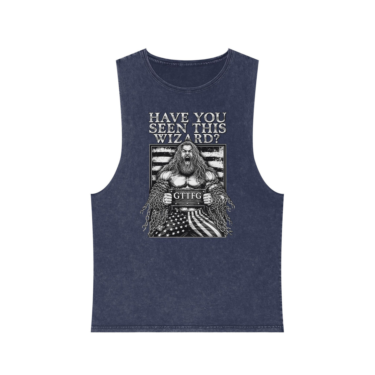 Have You Seen This Wizard? Stonewash Tank Top
