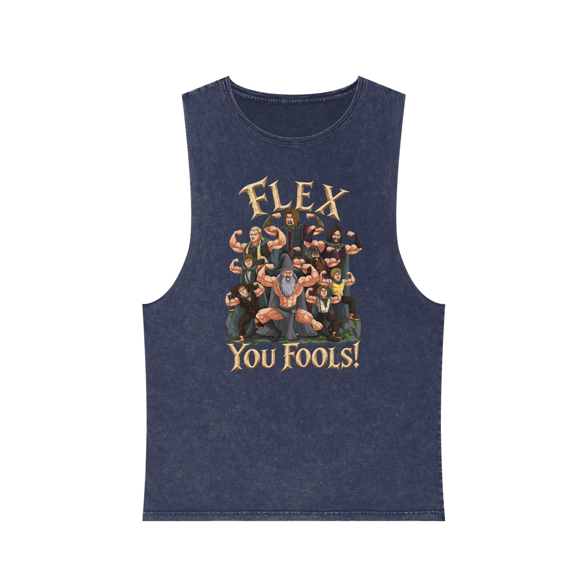 Flex You Fools Stonewash Tank Top