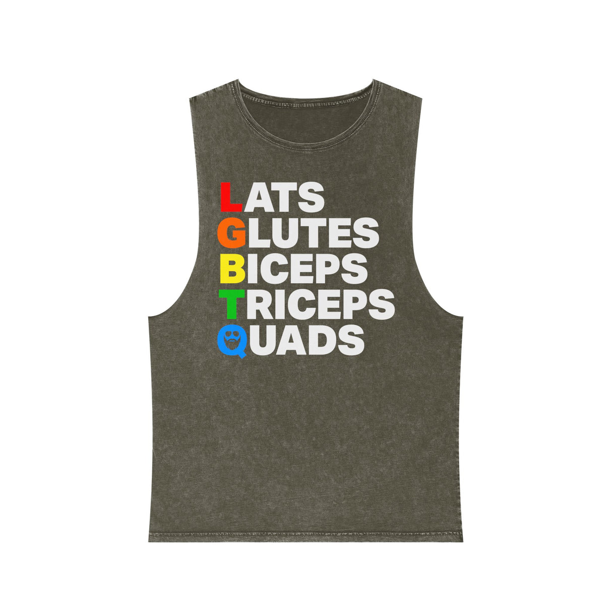 Muscle Alphabet Stonewash Tank Top