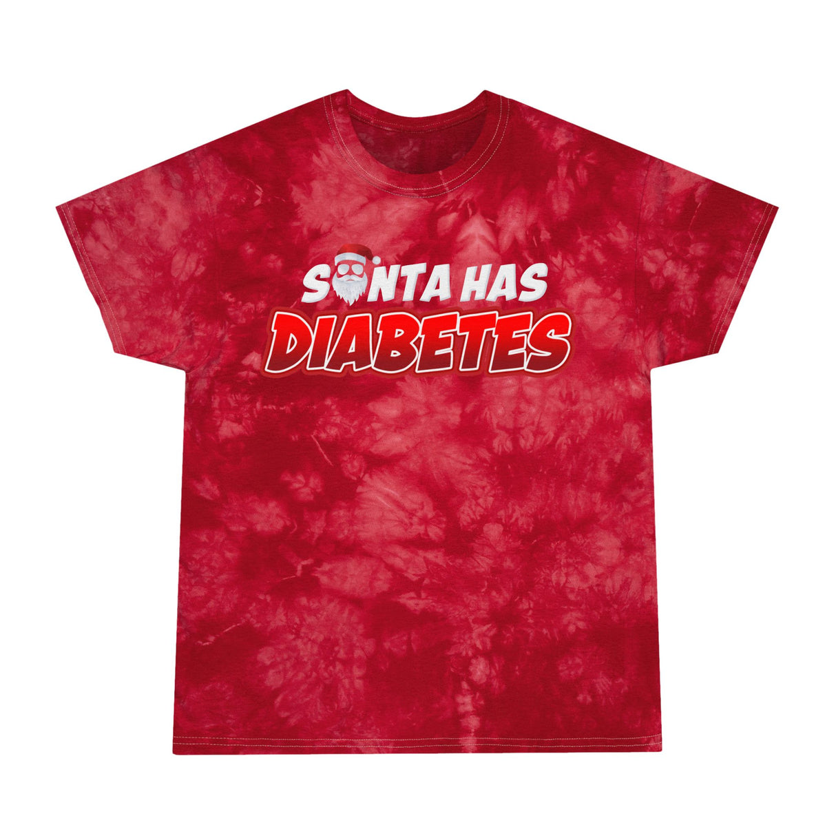 Santa Has Diabetes Tie-Dye T-Shirt
