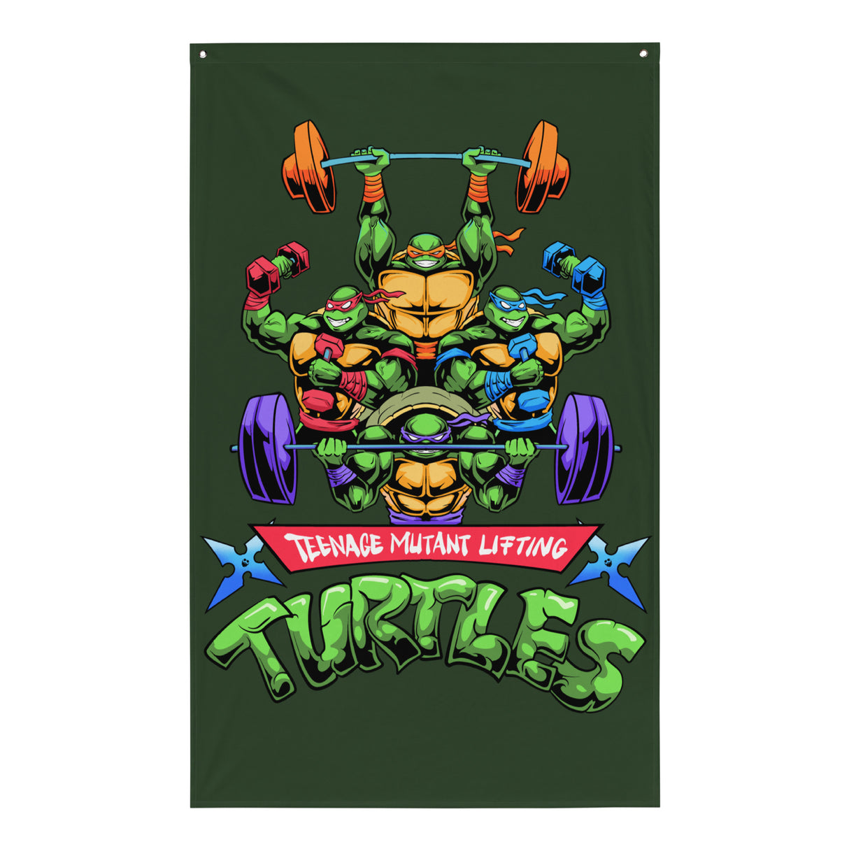 Teenage Mutant Lifting Turtles Flag