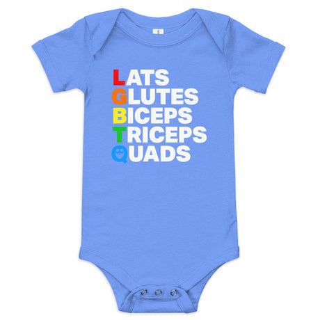 Muscle Alphabet Baby Onesie