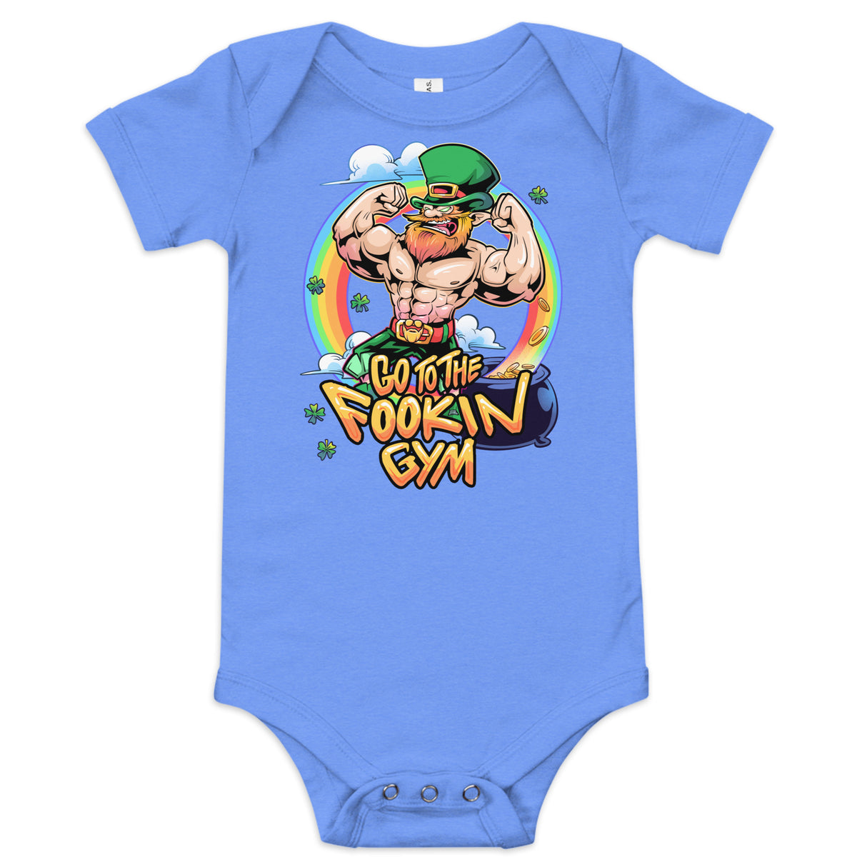 Leprechaun Go To The Fookin Gym Baby Onesie