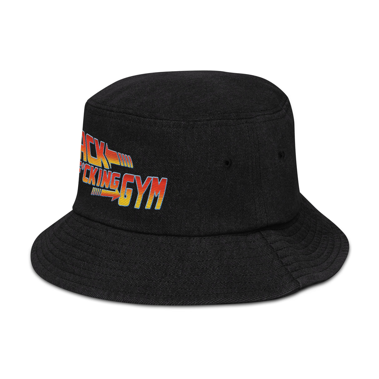 Back To The F*cking Gym (Text) Denim Bucket Hat