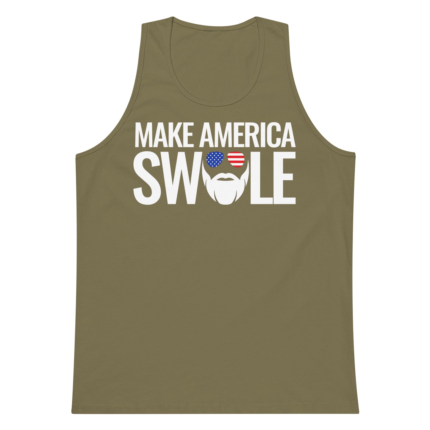 Make America Swole (Text) Premium Tank Top