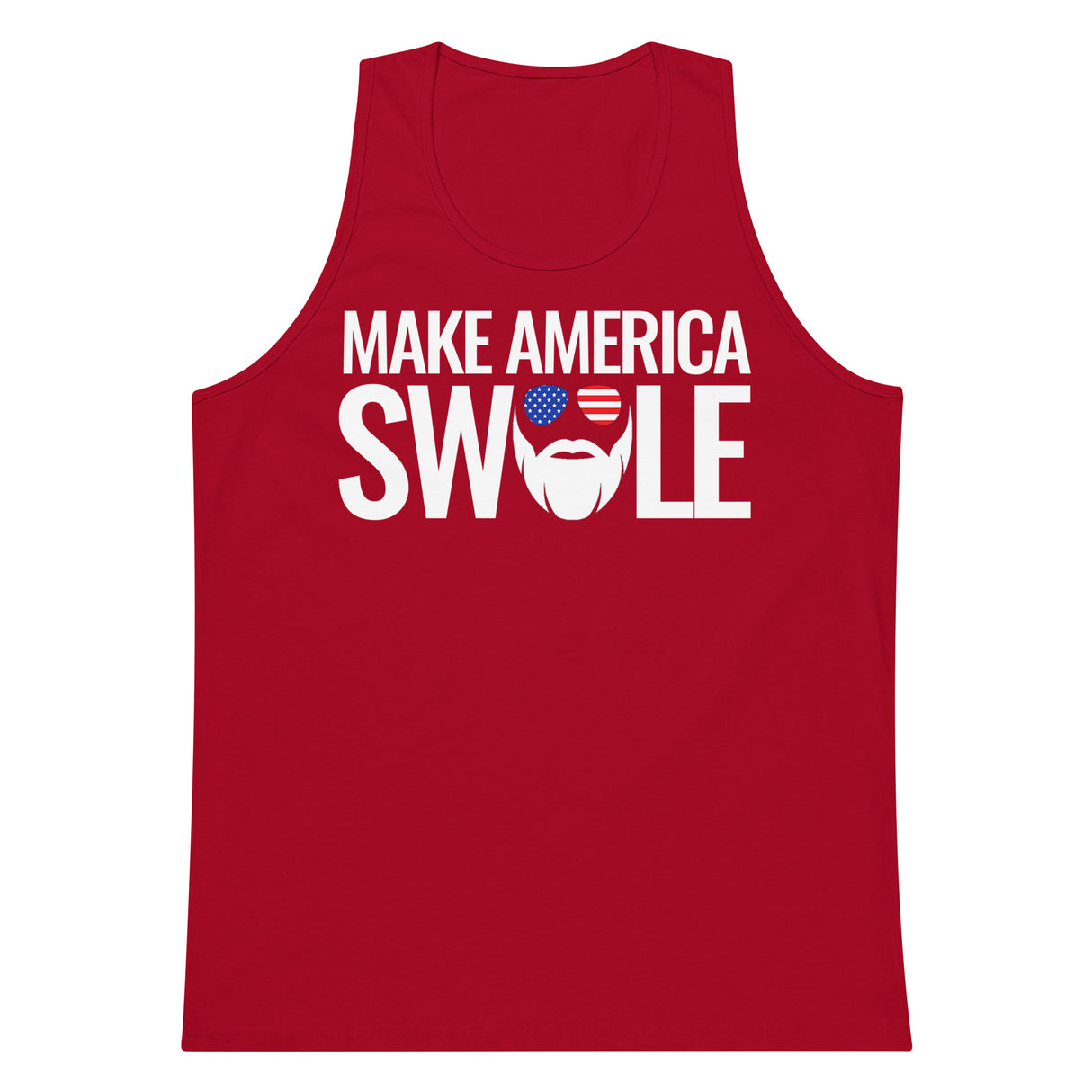 Make America Swole (Text) Premium Tank Top