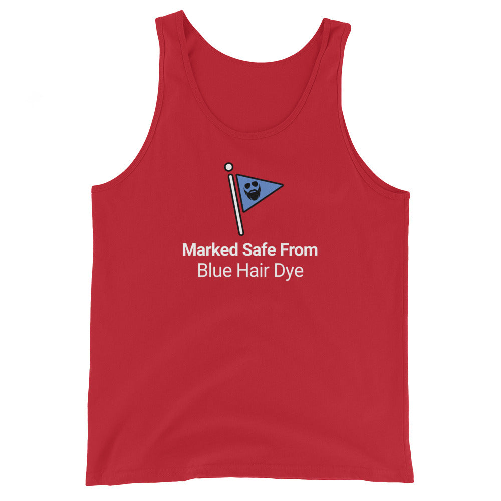 Marked Safe From Blue Hair Dye Tank Top
