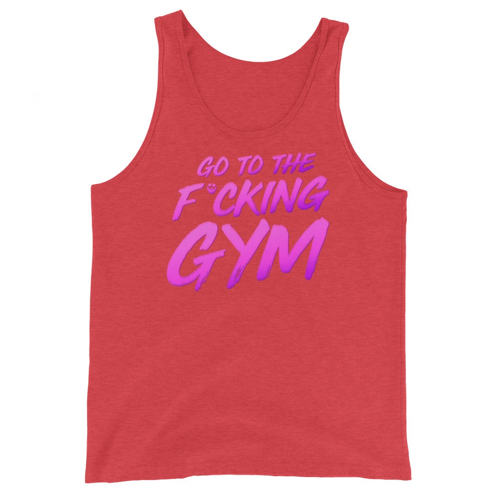 Go To The F*cking Gym Magenta Tank Top