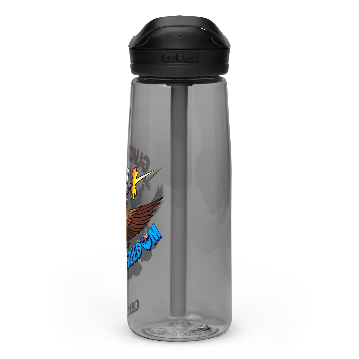 Guns, Bacon & Freedom (Image) Water Bottle