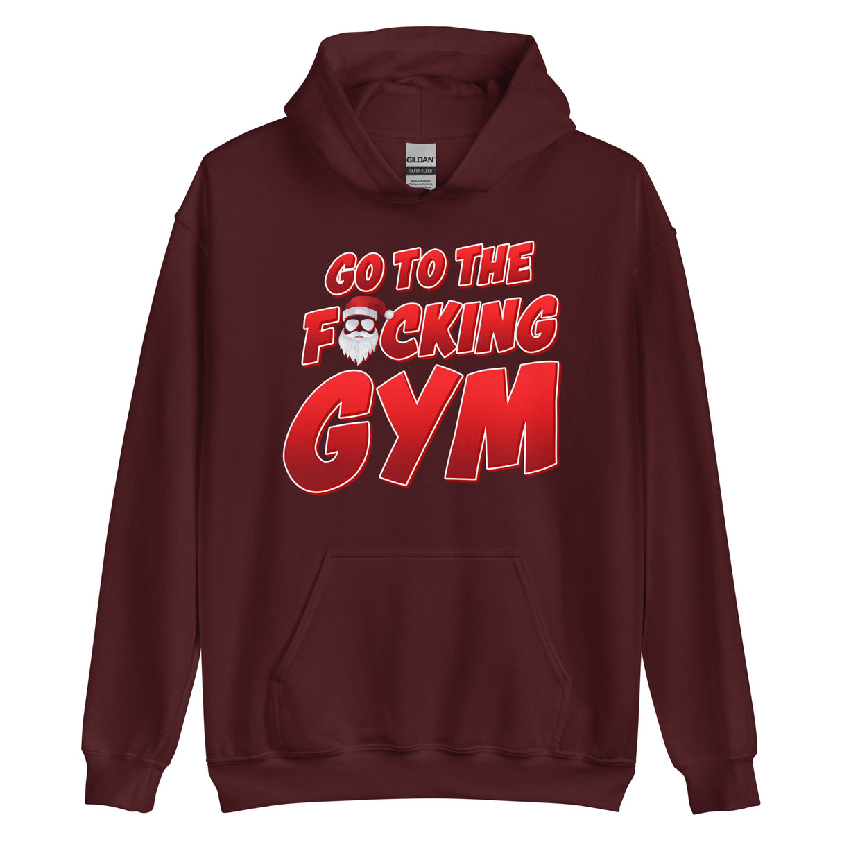 Go To The F*cking Gym Santa Hoodie