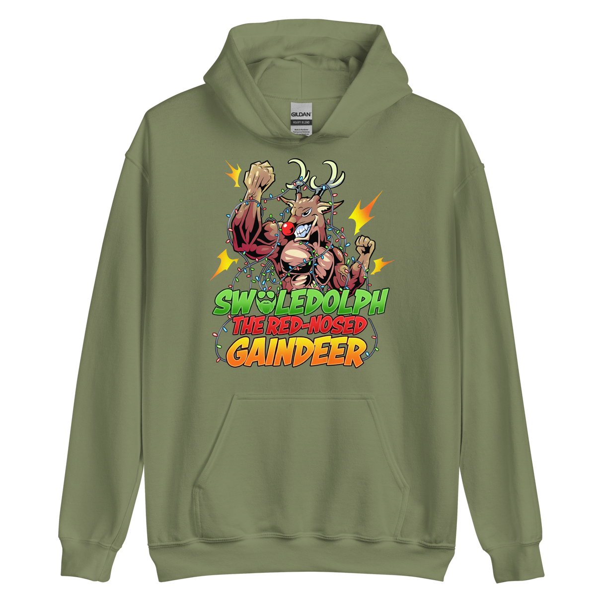 Swoledolph The Red-Nosed Gaindeer Hoodie