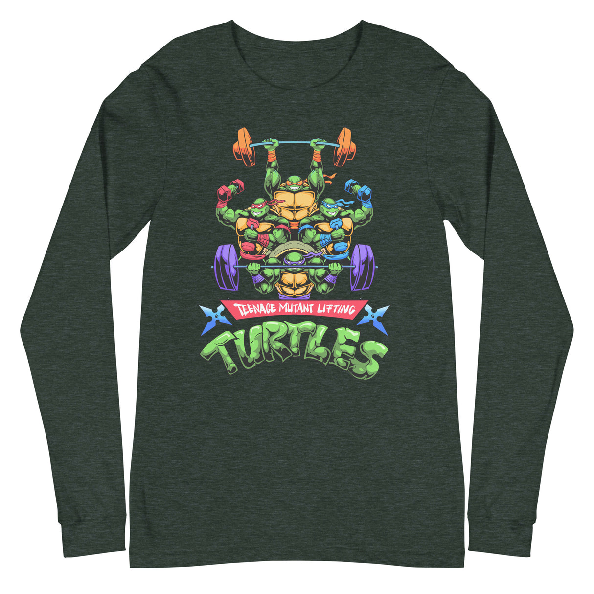 Teenage Mutant Lifting Turtles Long Sleeve T-Shirt