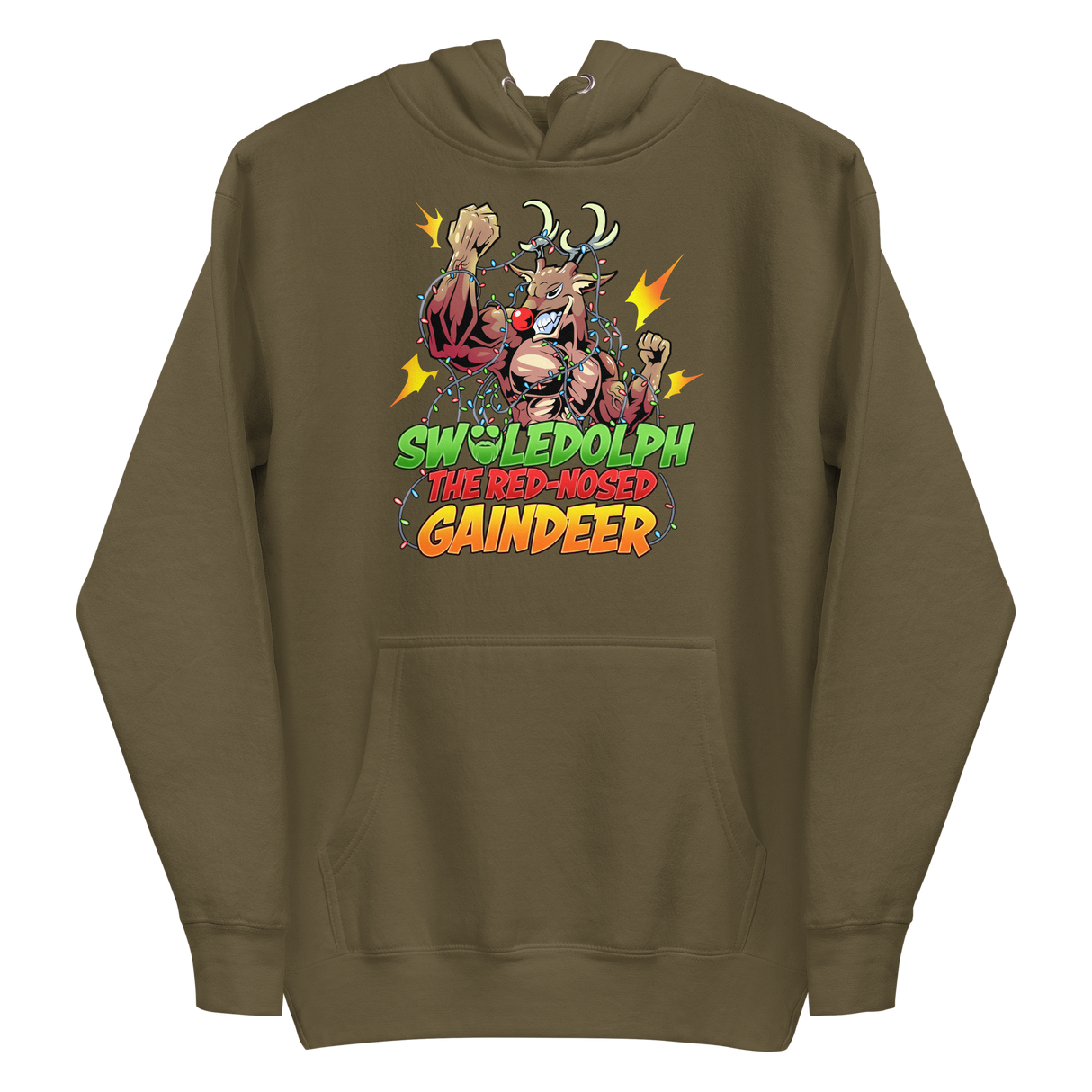 Swoledolph The Red-Nosed Gaindeer Premium Hoodie