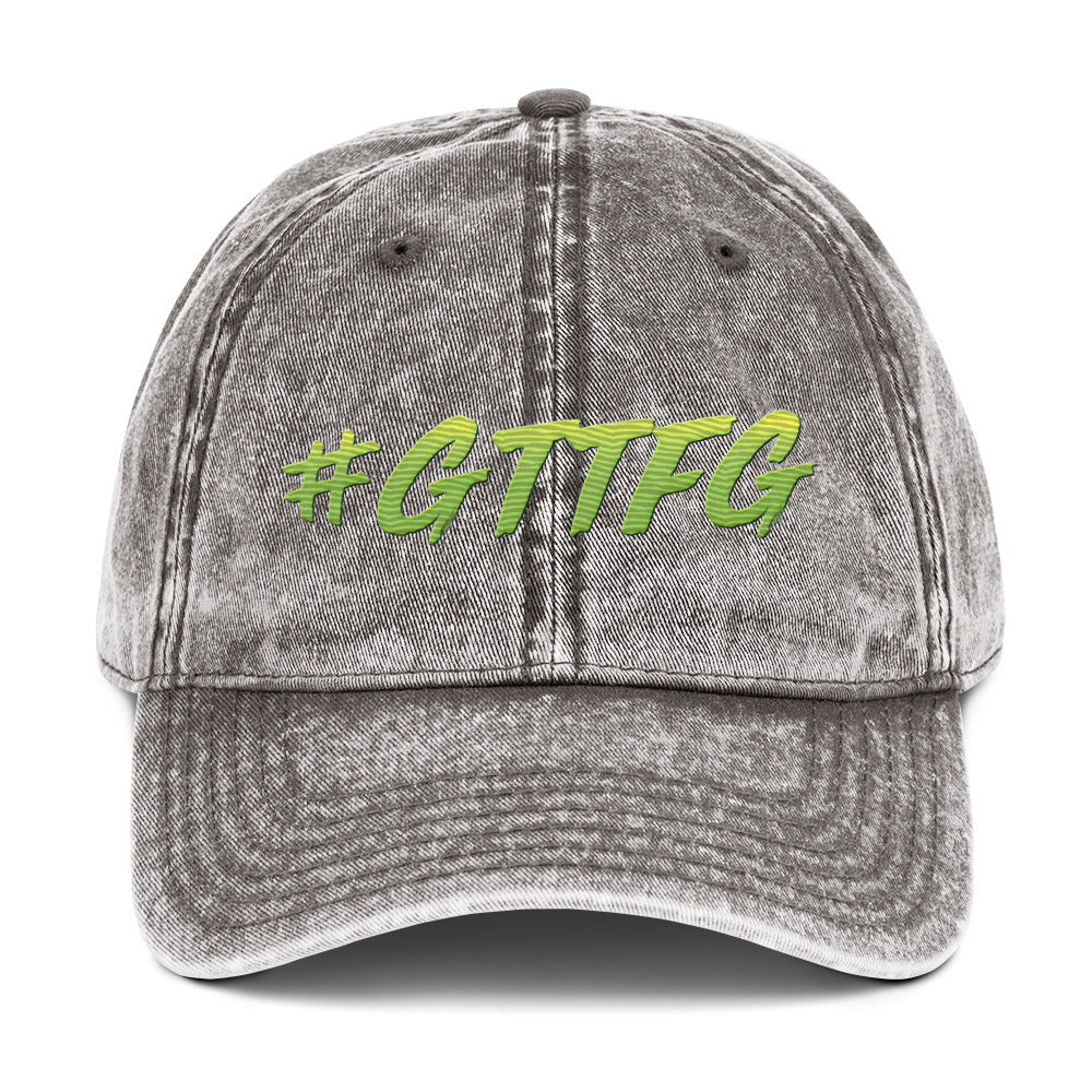 GTTFG Green Vintage Cotton Twill Cap