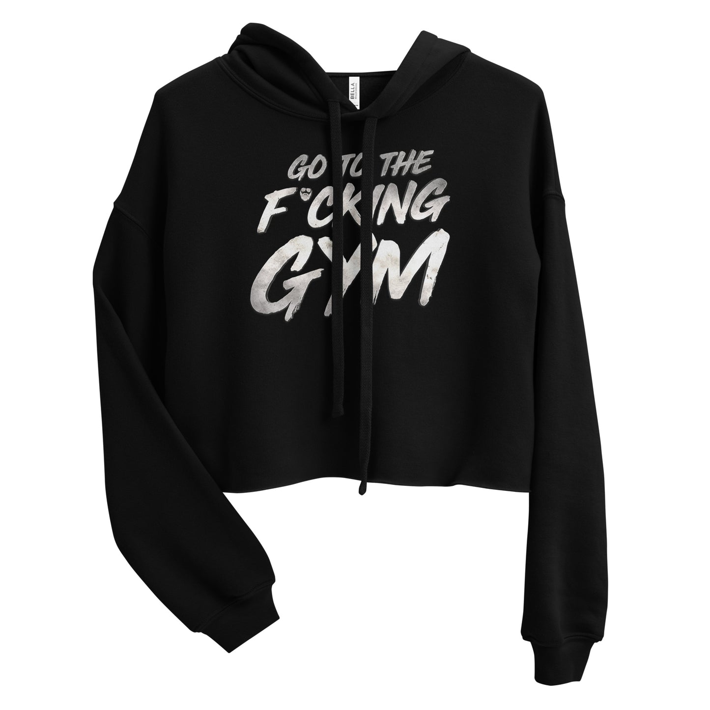Go To The F*cking Gym Steel Crop Hoodie