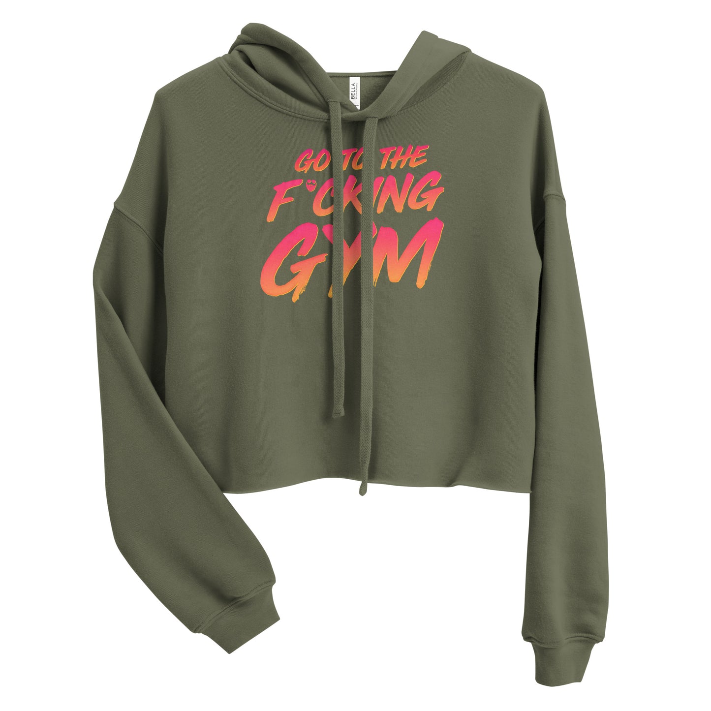 Go To The F*cking Gym Sunset Crop Hoodie