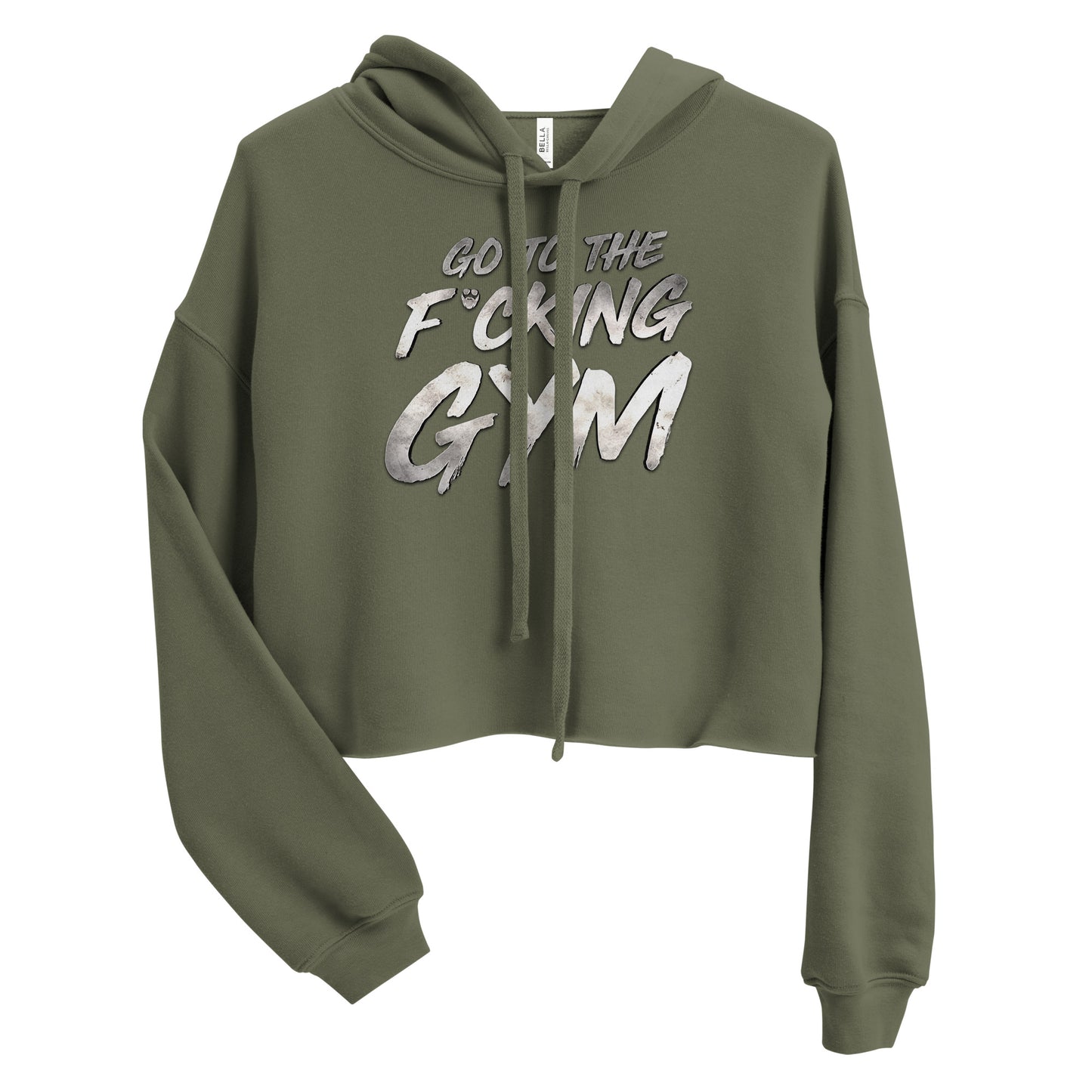 Go To The F*cking Gym Steel Crop Hoodie