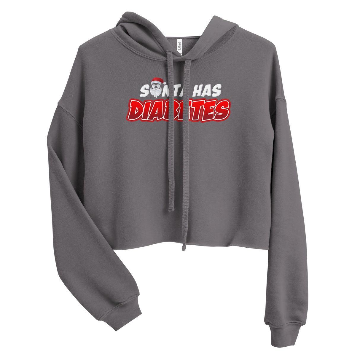 Santa Has Diabetes Crop Hoodie
