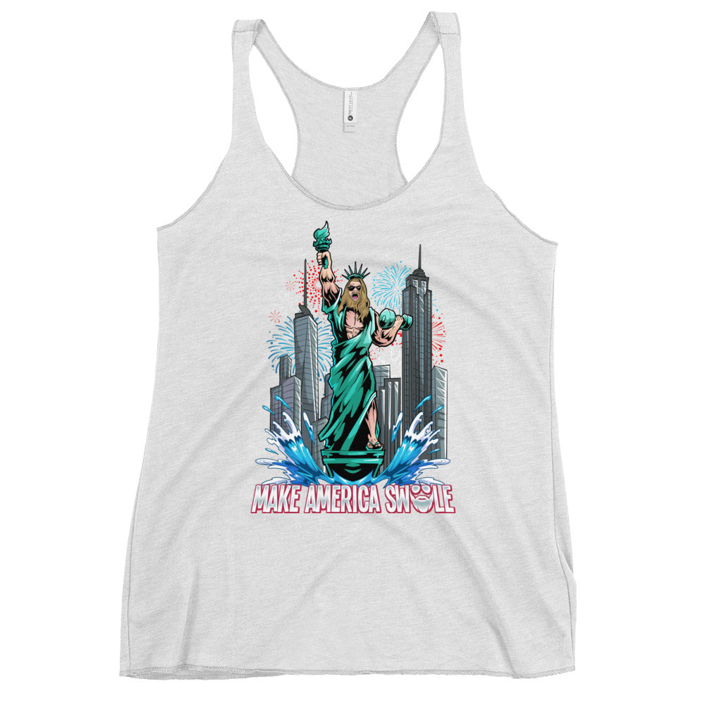 Make America Swole Women's Racerback Tank