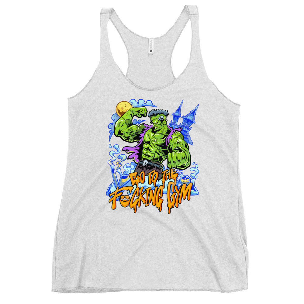 Frankenstein Go To The F*cking Gym Women's Racerback Tank
