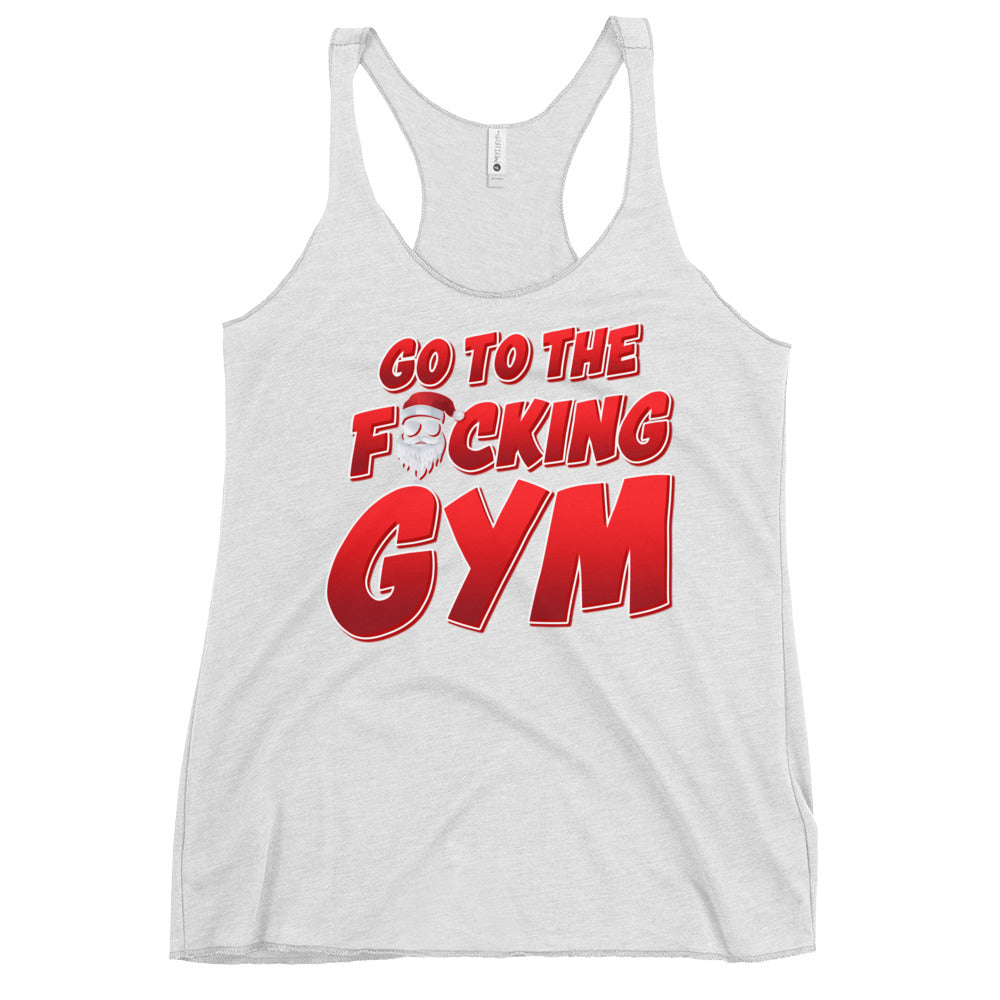 Go To The F*cking Gym Santa Women's Racerback Tank