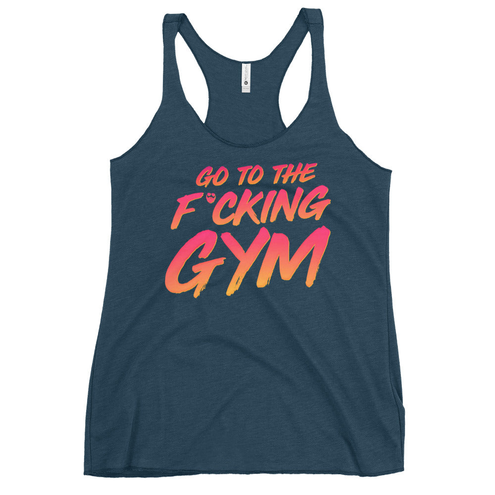 Go To The F*cking Gym Sunset Women's Racerback Tank