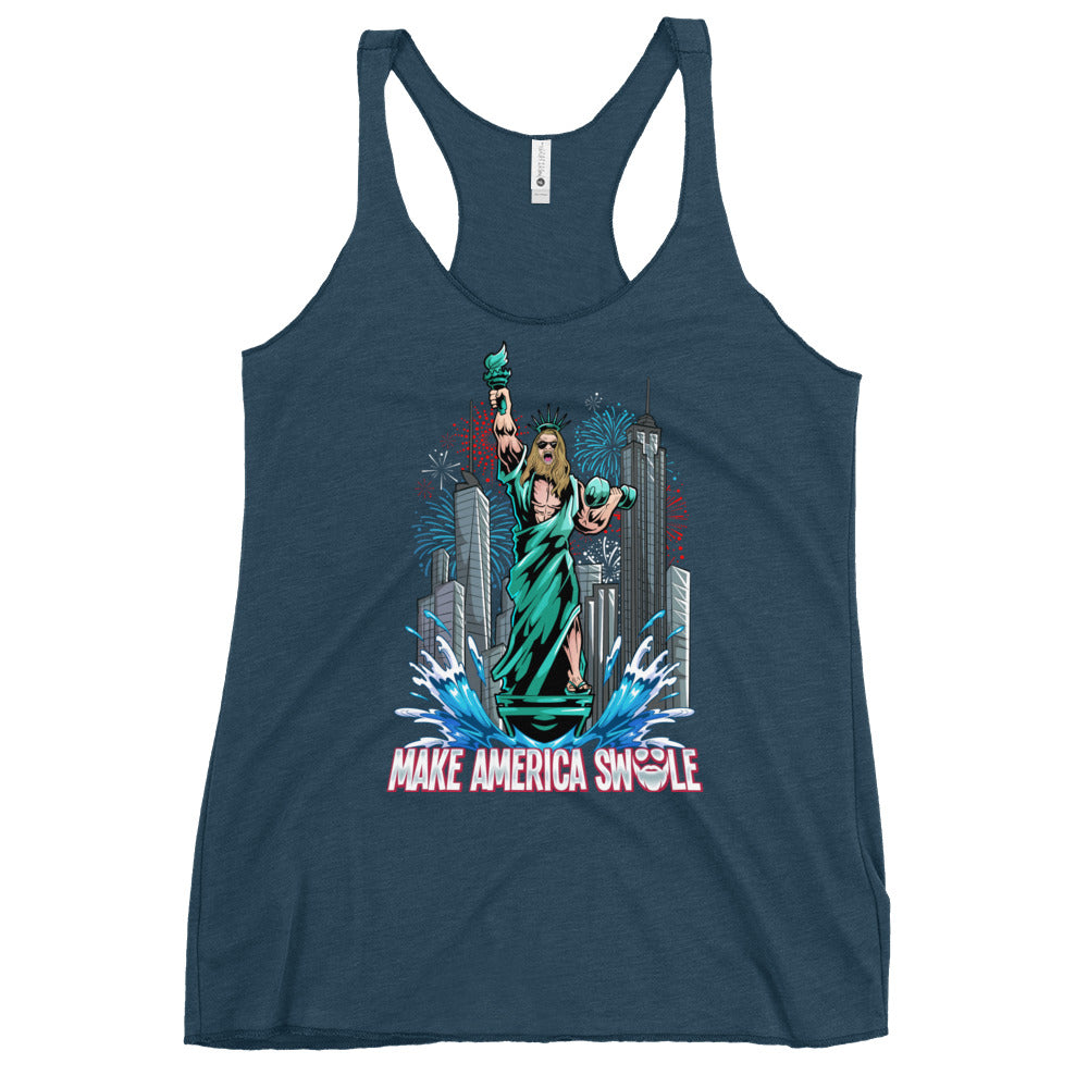 Make America Swole Women's Racerback Tank
