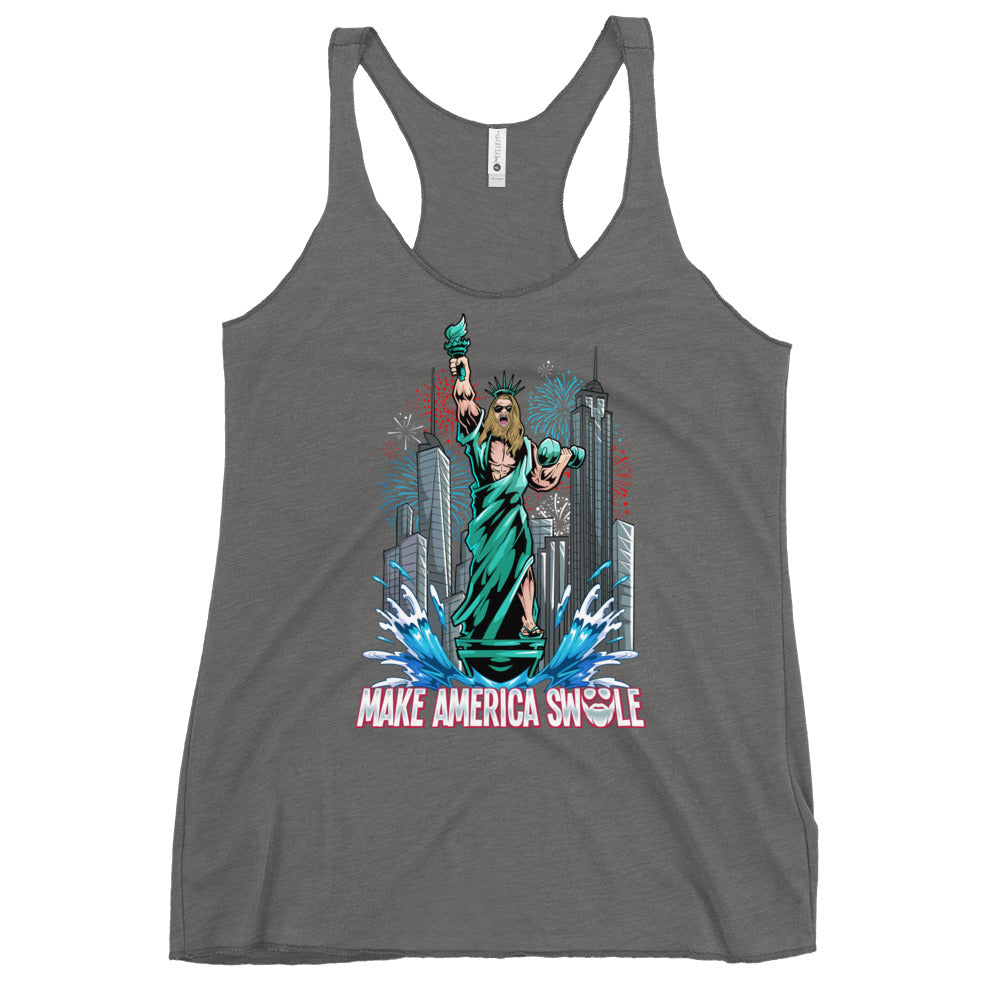 Make America Swole Women's Racerback Tank