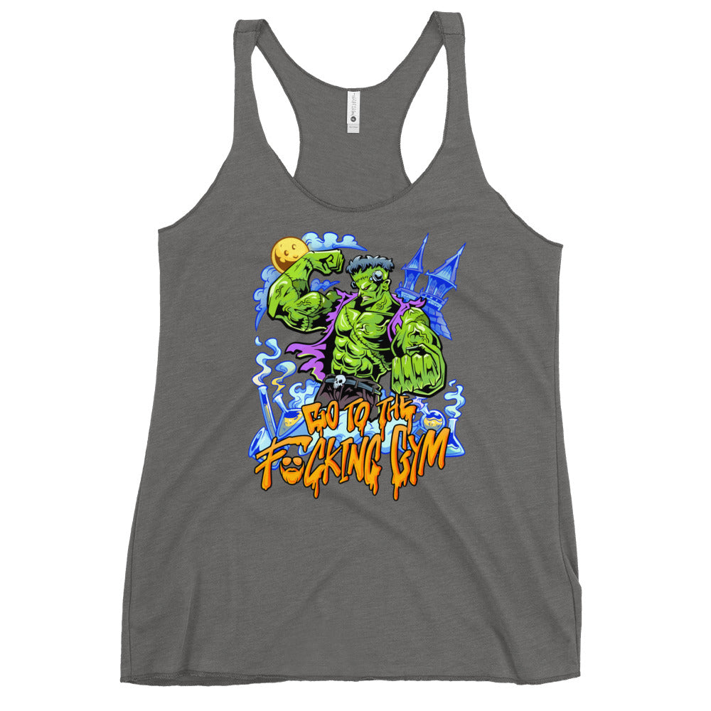 Frankenstein Go To The F*cking Gym Women's Racerback Tank