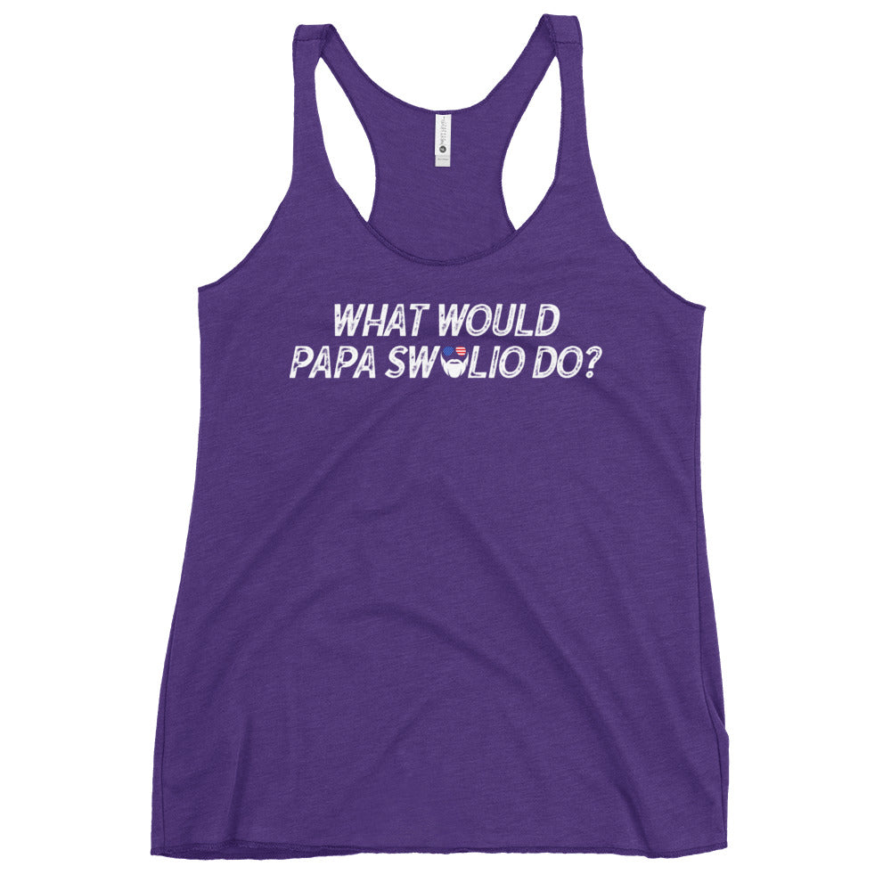 What Would Papa Swolio Do? Women's Racerback Tank