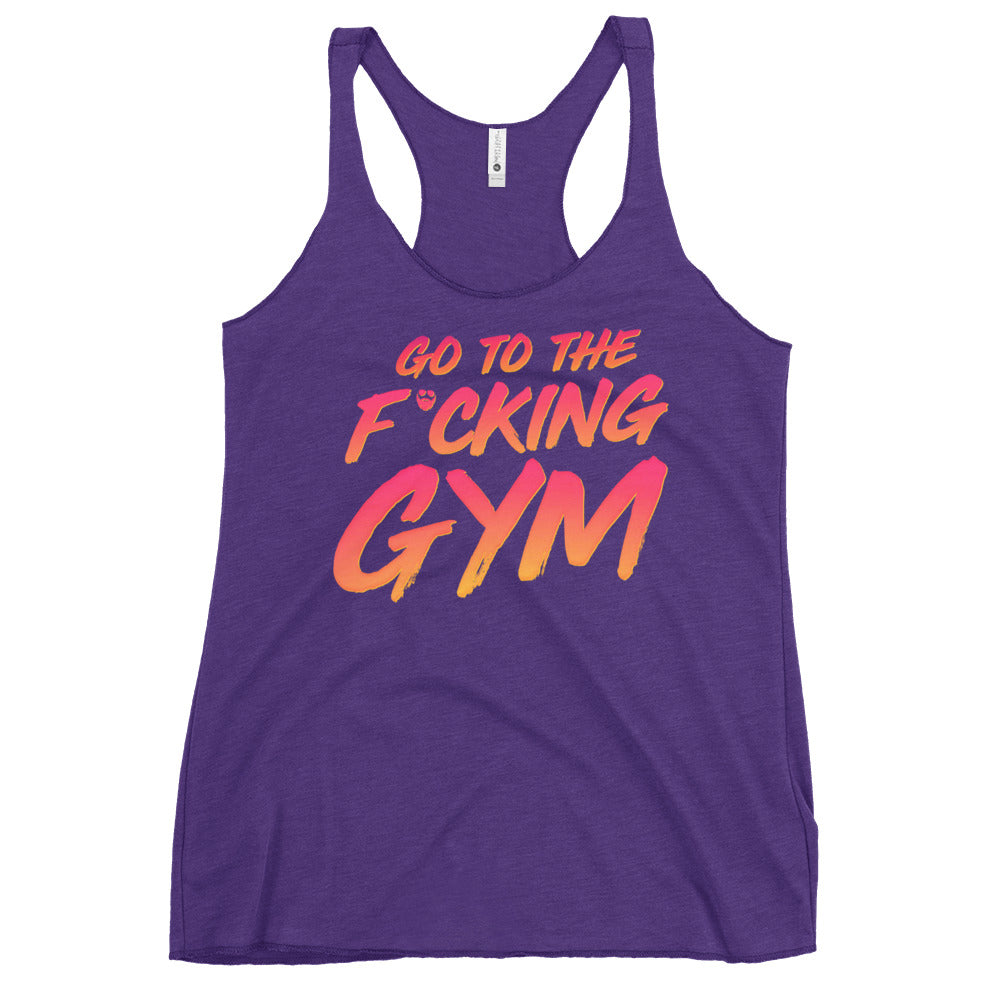 Go To The F*cking Gym Sunset Women's Racerback Tank
