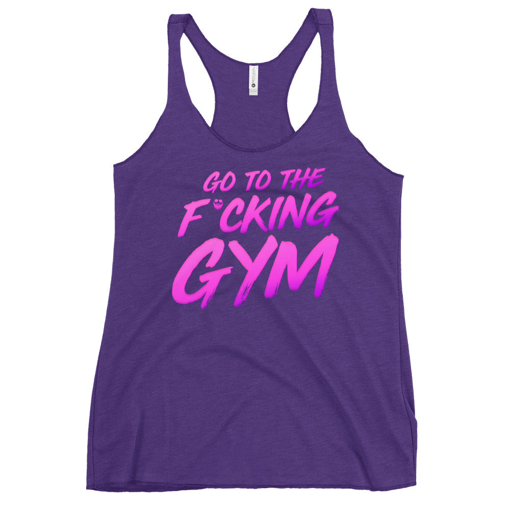 Go To The F*cking Gym Magenta Women's Racerback Tank