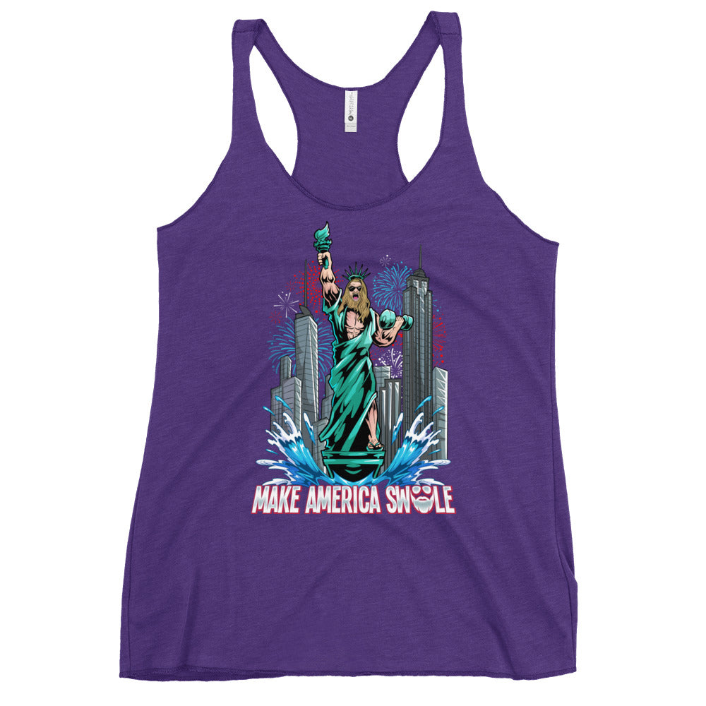 Make America Swole Women's Racerback Tank
