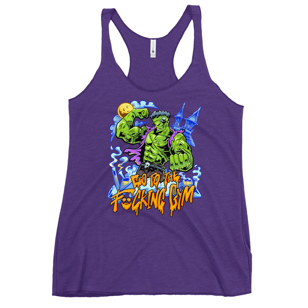 Frankenstein Go To The F*cking Gym Women's Racerback Tank