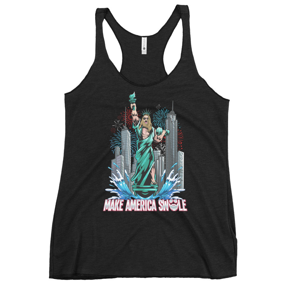 Make America Swole (Image) Women's Racerback Tank
