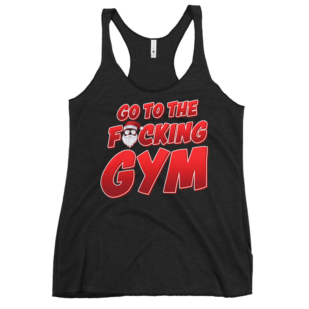 Go To The F*cking Gym Santa Women's Racerback Tank