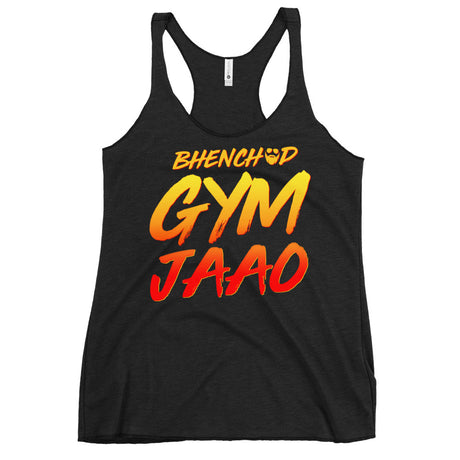 Bhenchod Gym Jaao Women's Racerback Tank