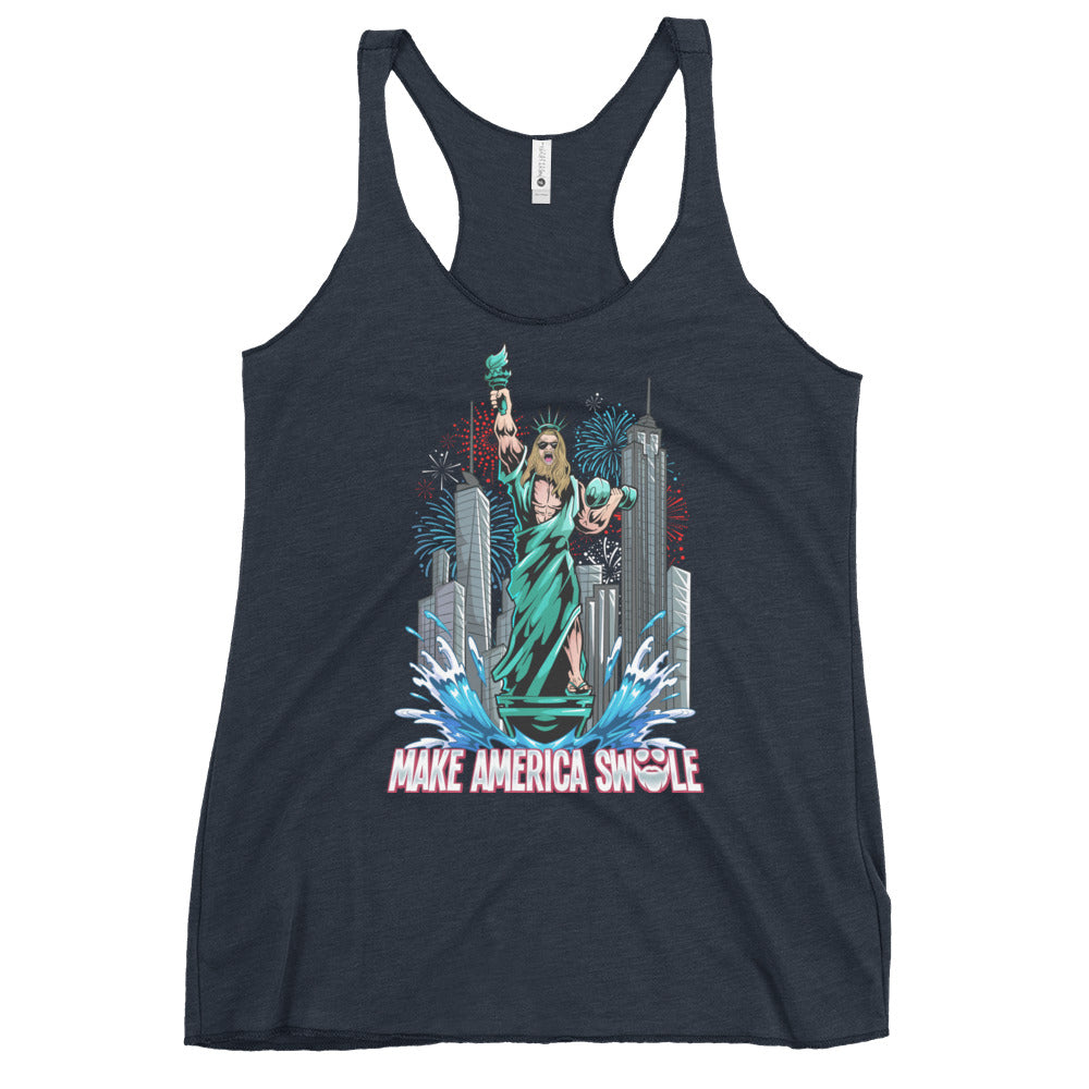 Make America Swole (Image) Women's Racerback Tank