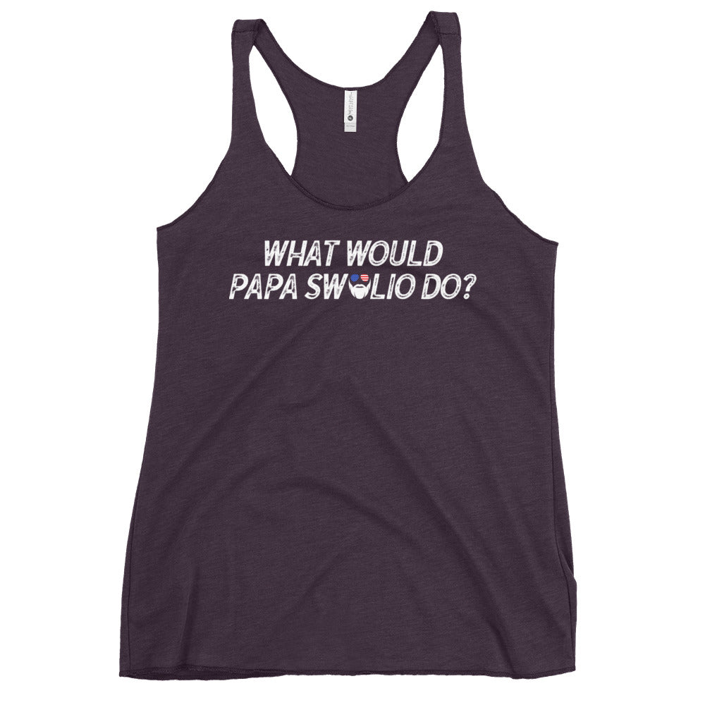 What Would Papa Swolio Do? Women's Racerback Tank