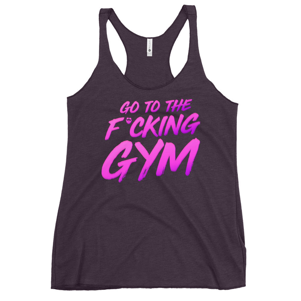 Go To The F*cking Gym Magenta Women's Racerback Tank
