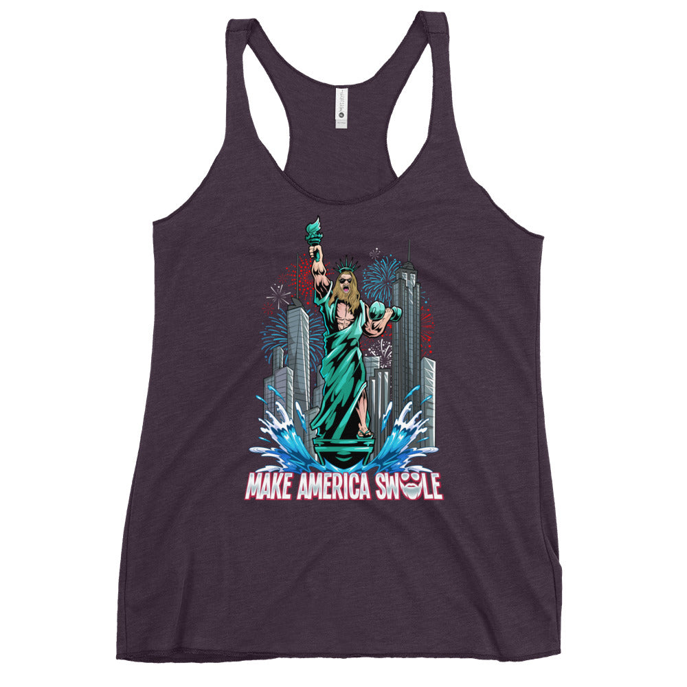 Make America Swole (Image) Women's Racerback Tank