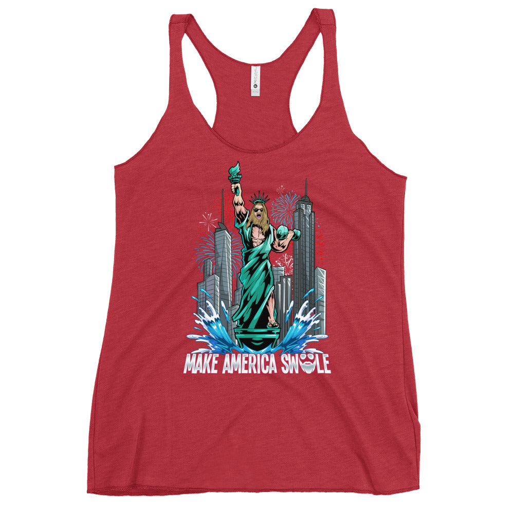 Make America Swole (Image) Women's Racerback Tank