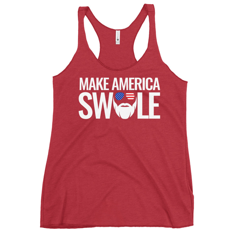 Make America Swole (Text) Women's Racerback Tank